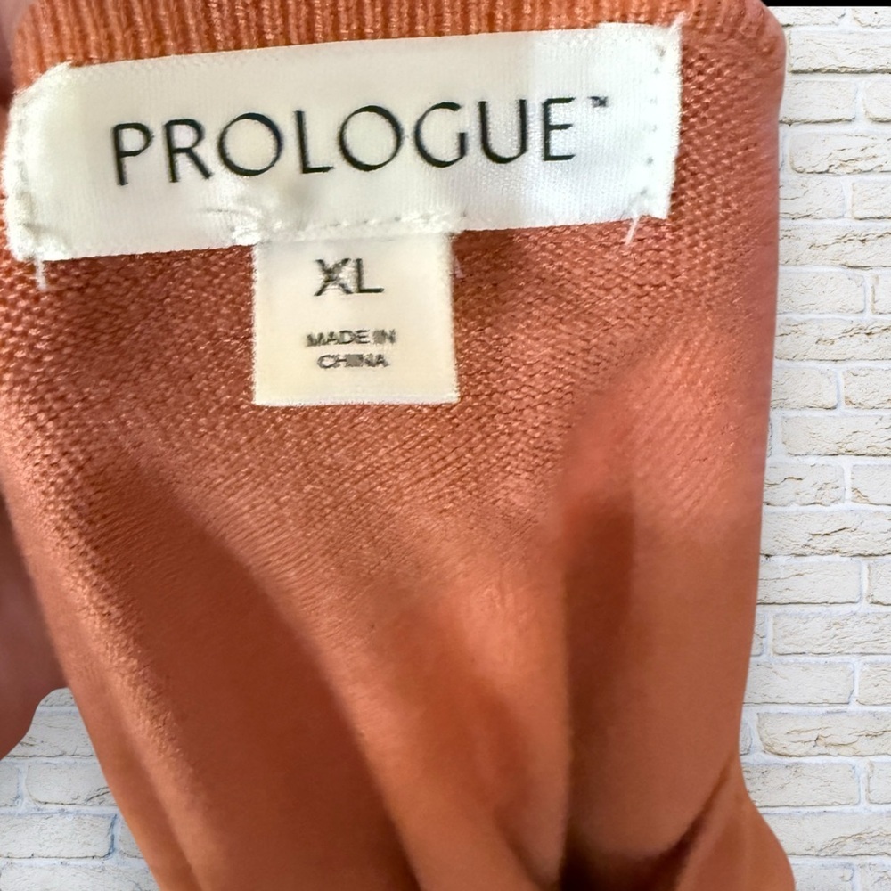 Women's Orange Sweater Top with Winged Sleeves Size XL - Picture 5 of 5